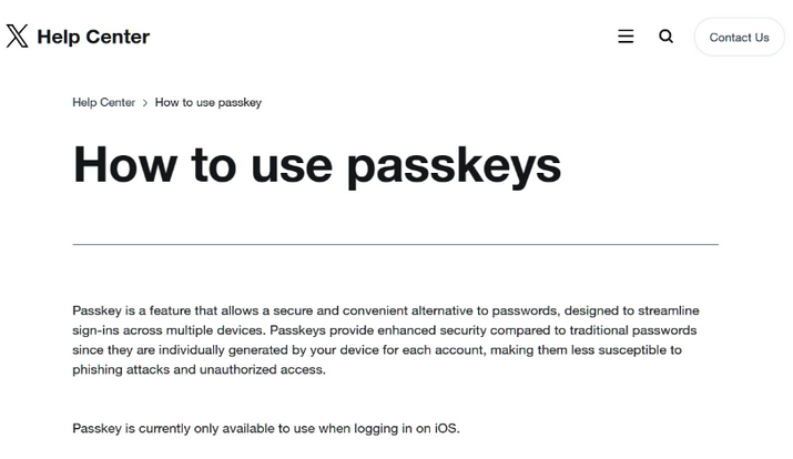 昆山苹果维修店铺分享iOS用户如何通过通行密钥(Passkey)登录 